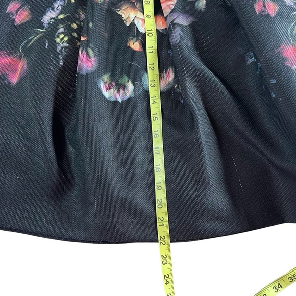 Ted Baker London Deniva Shadow Flora Full Skirt Black Size 4 Cocktail Date Night - Picture 7 of 16